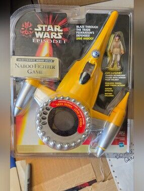 Vintage 1999 Star Wars Episode I Electronic Hand-Held Naboo Fighter Game - NIP S